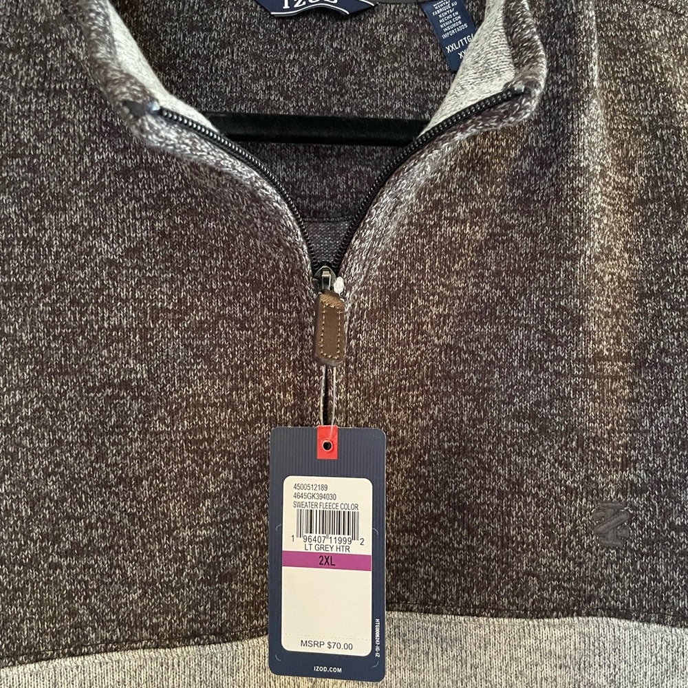 NWT Izod Men's Gray Sweater